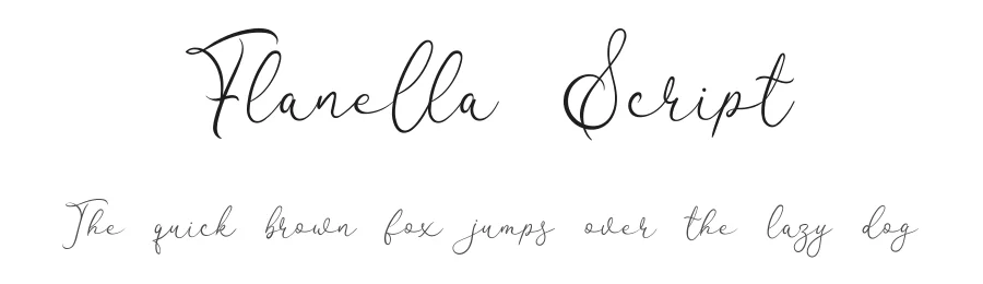 Flanella Script by BLankids.STD — Script Handwritten Font
