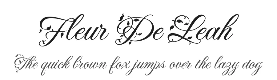 Fleur De Leah by Robert E. Leuschke — Script Handwritten Font