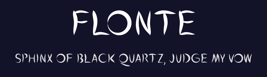 Flonte by Aleksey Ryabov — Display Font — thumbnail 2