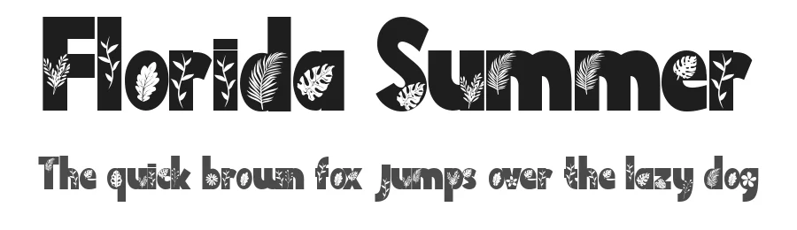 Florida Summer by Yoga Letter 2025 (Isroni Yoga Prasetya) — Display Font