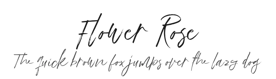 Flower Rose by Area Type — Script Handwritten Font