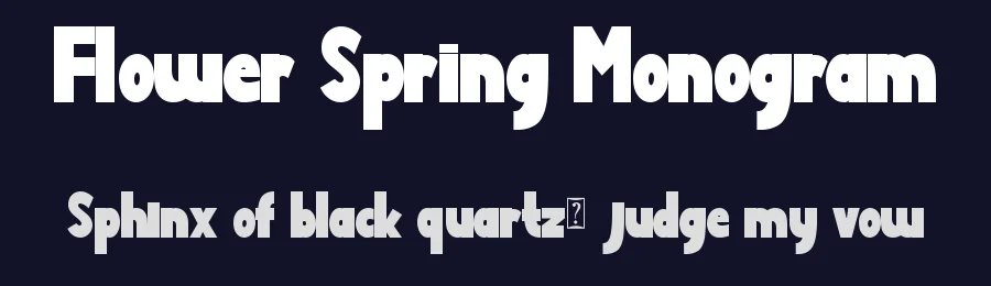 Flower Spring Monogram by Yoga Letter 2025 (Isroni Yoga Prasetya) — Display Font — thumbnail 2