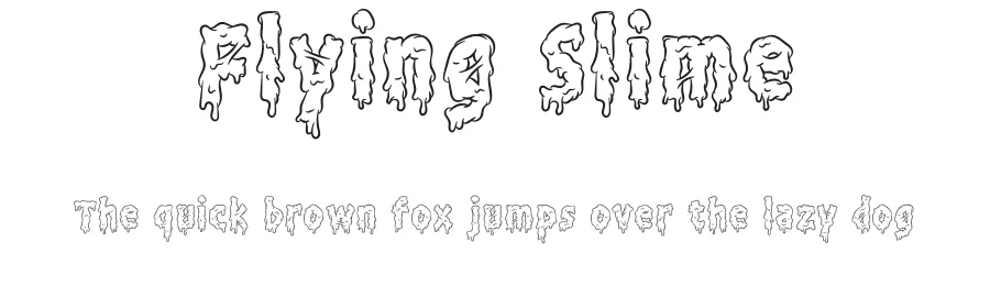 Flying Slime by Tokopress Team — Display Font