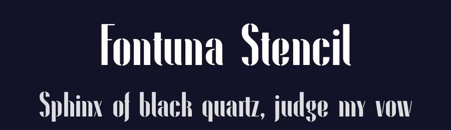 Fontuna Stencil by Andriy Dykun (NREY) — Display Font — thumbnail 2
