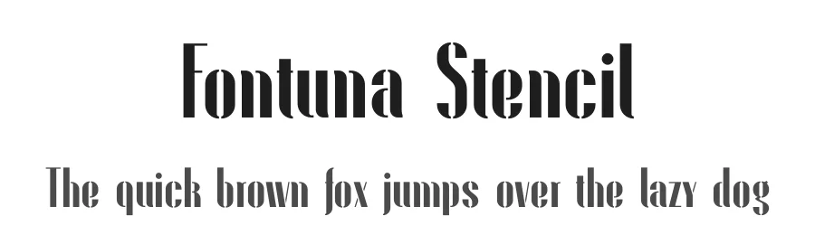 Fontuna Stencil by Andriy Dykun (NREY) β Display Font