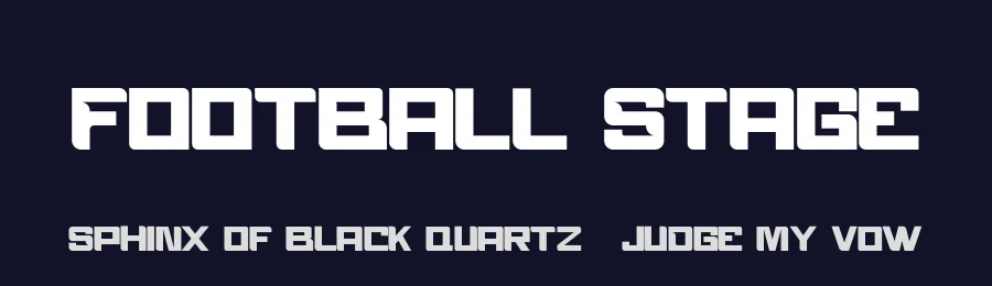 Football Stage by Muhammad jainuri al mu'ni — Display Font — thumbnail 2
