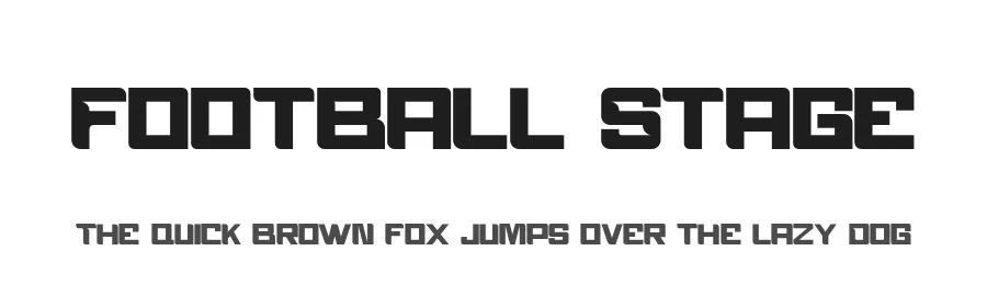 Football Stage by Muhammad jainuri al mu'ni — Display Font