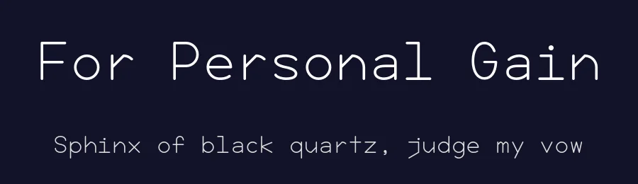 For Personal Gain by Matthew Lew — Sans Serif Font — thumbnail 2