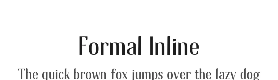 Formal Inline — Sans Serif Font