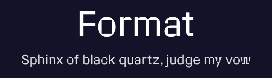 Format by Nathan Laurent — Sans Serif Font — thumbnail 2