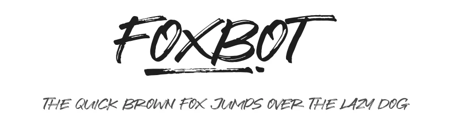Foxbot by Khurasan — Script Handwritten Font