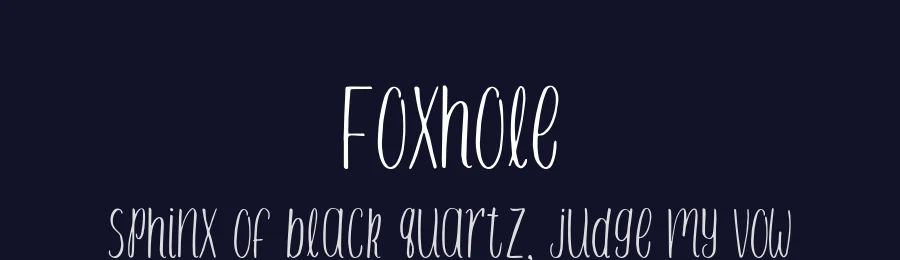 Foxhole by Ian Barnard — Script Handwritten Font — thumbnail 2