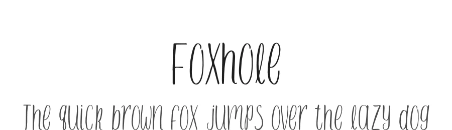 Foxhole by Ian Barnard β Script Handwritten Font