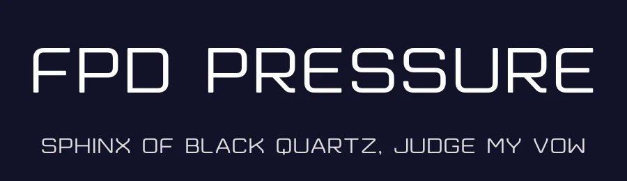 FPD Pressure by Felix Summ — Display Font — thumbnail 2