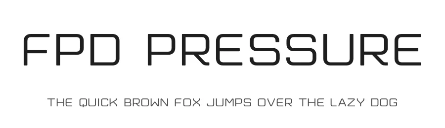 FPD Pressure by Felix Summ β Display Font