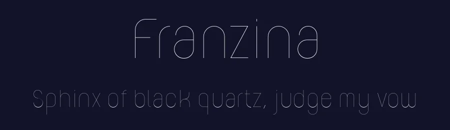 Franzina by Tiago Pereira da Silva — Sans Serif Font — thumbnail 2