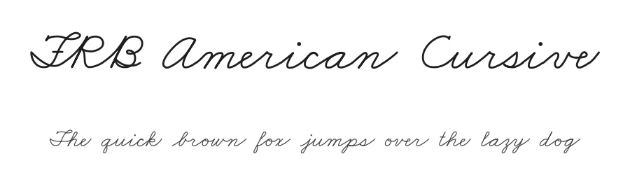 FRB American Cursive — Script Handwritten Font