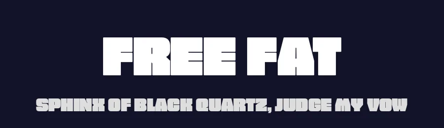 Free Fat by Thom Niessink — Display Font — thumbnail 2