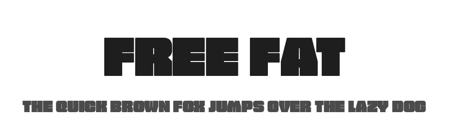 Free Fat by Thom Niessink — Display Font