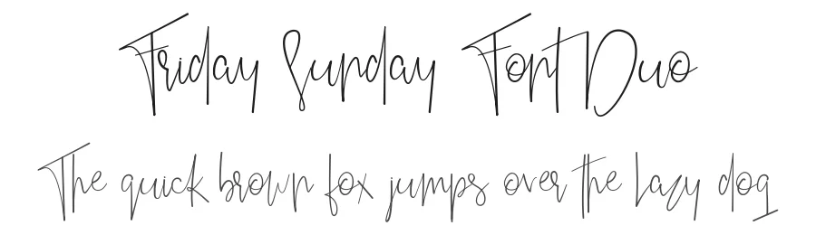 Friday Sunday Font Duo by Vava Aryanto — Script Handwritten Font