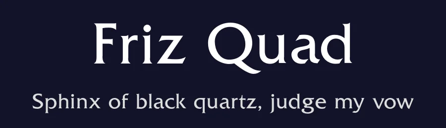 Friz Quad — Serif Font — thumbnail 2