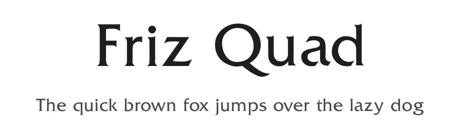 Friz Quad — Serif Font