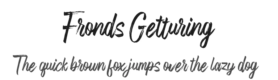 Fronds Getturing by Chaidir — Script Handwritten Font