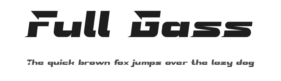 Full Gass by IDEBARENG TEAM — Display Font