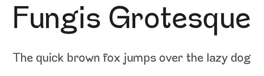 Fungis Grotesque by Milena Leimig — Sans Serif Font