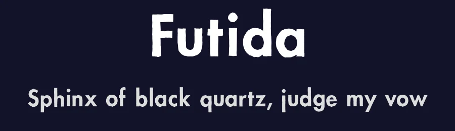 Futida by Rory Harnden — Display Font — thumbnail 2