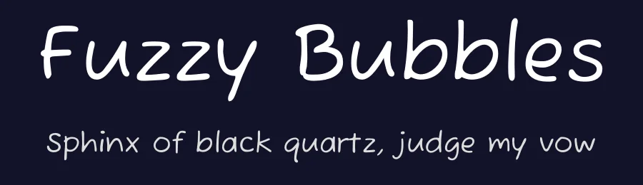 Fuzzy Bubbles by Robert E. Leuschke — Script Handwritten Font — thumbnail 2