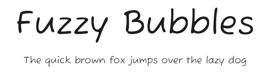 Fuzzy Bubbles by Robert E. Leuschke — Script Handwritten Font
