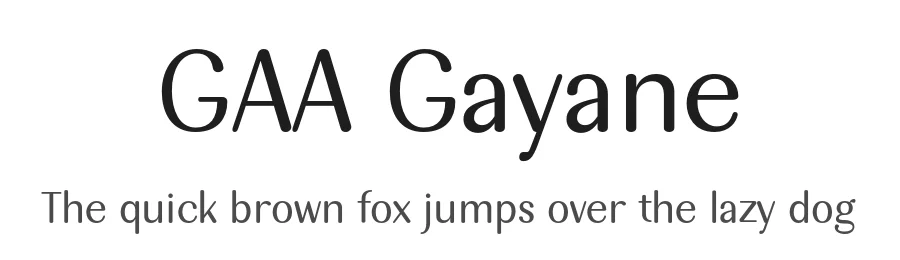 GAA Gayane by Andreasyan Gayane — Sans Serif Font