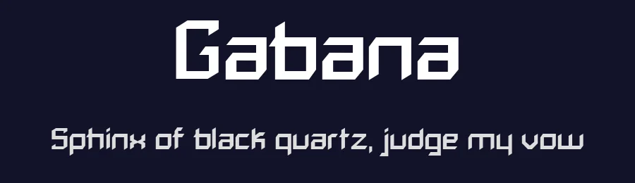 Gabana by Supratik Saha — Display Font — thumbnail 2