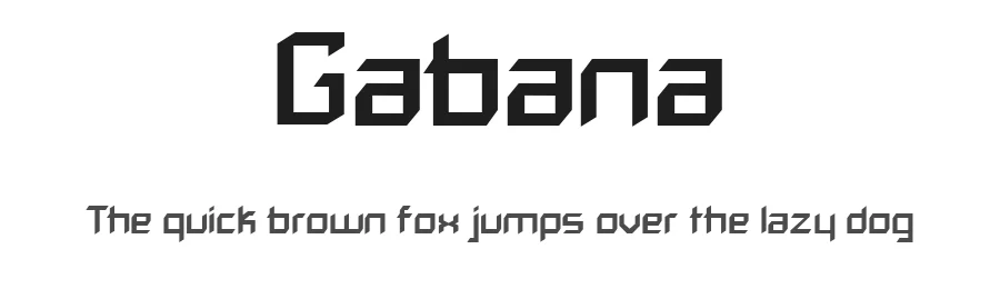 Gabana by Supratik Saha — Display Font