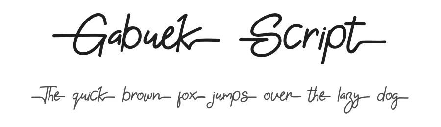 Gabuek Script by Khurasan β Script Handwritten Font