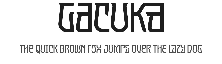 Gacuka by Jarnawi Saja — Display Font