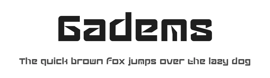 Gadems by Muhammad Muammar — Display Font