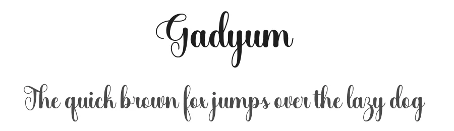 Gadyum by Khaidir — Script Handwritten Font