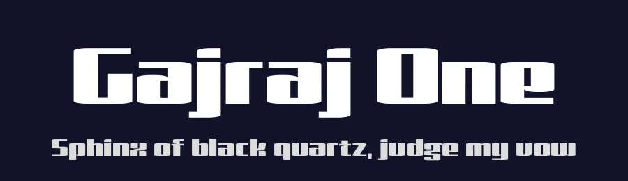 Gajraj One by Saurabh Sharma — Display Font — thumbnail 2