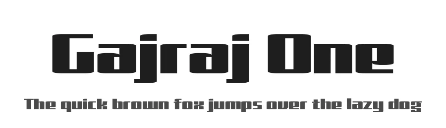 Gajraj One by Saurabh Sharma β Display Font