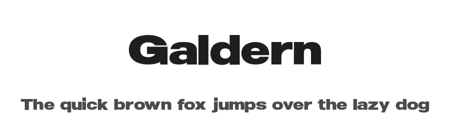 Galdern by Jamaludin Achmad Sahestya Dharma — Sans Serif Font