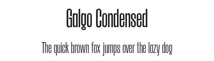 Galgo Condensed by Giulia B. / Rajesh Rajput — Sans Serif Font