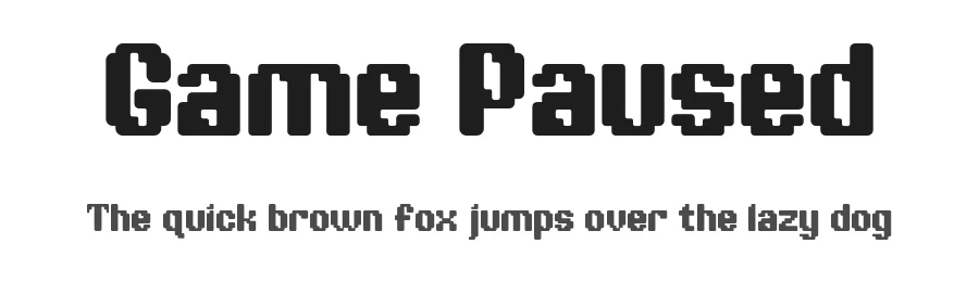 Game Paused by Dharmas Studio — Display Font