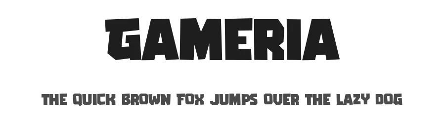 Gameria by Sahirul — Display Font