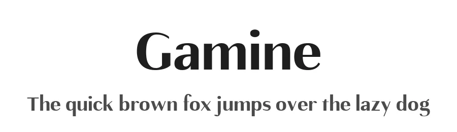 Gamine by Tapiwanashe Sebastian Garikayi — Sans Serif Font