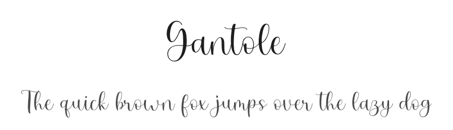 Gantole by Gatype — Script Handwritten Font