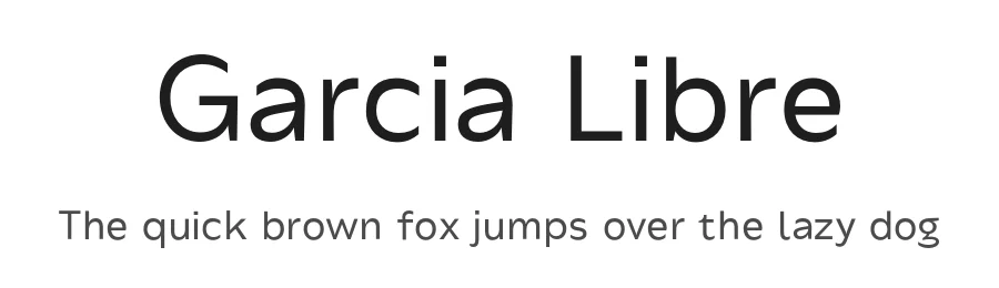 Garcia Libre by Anton Moglia — Sans Serif Font