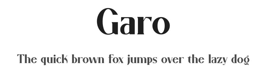 Garo by Ahmad Muslimin — Serif Font