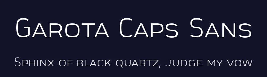 Garota Caps Sans by Fernando Haro — Sans Serif Font — thumbnail 2